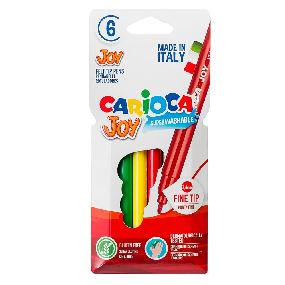 Carioca Joy Süper Yıkanabilir Keçeli Kalem 6 Lı
