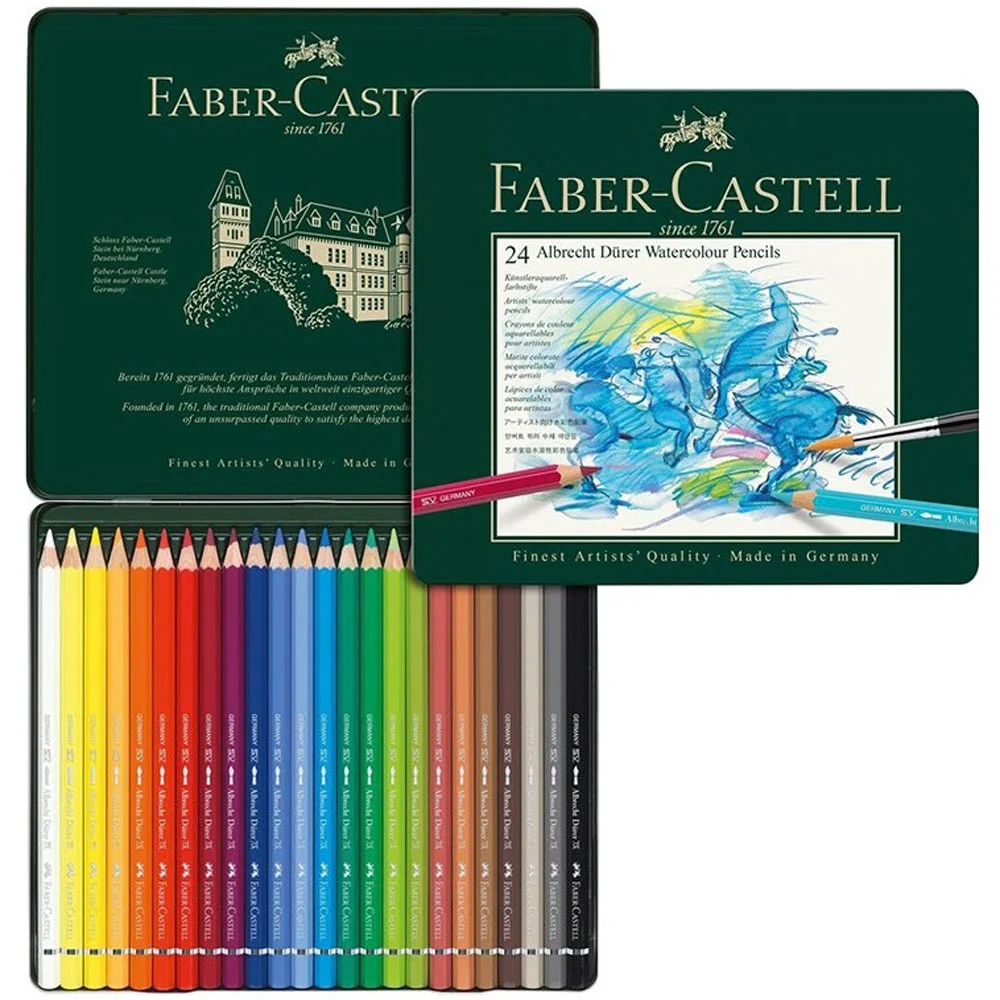 Faber-Castell Sanatsal Kuru Boya Albrecht Dürer Aquarell Boya Kalemi 24 Renk