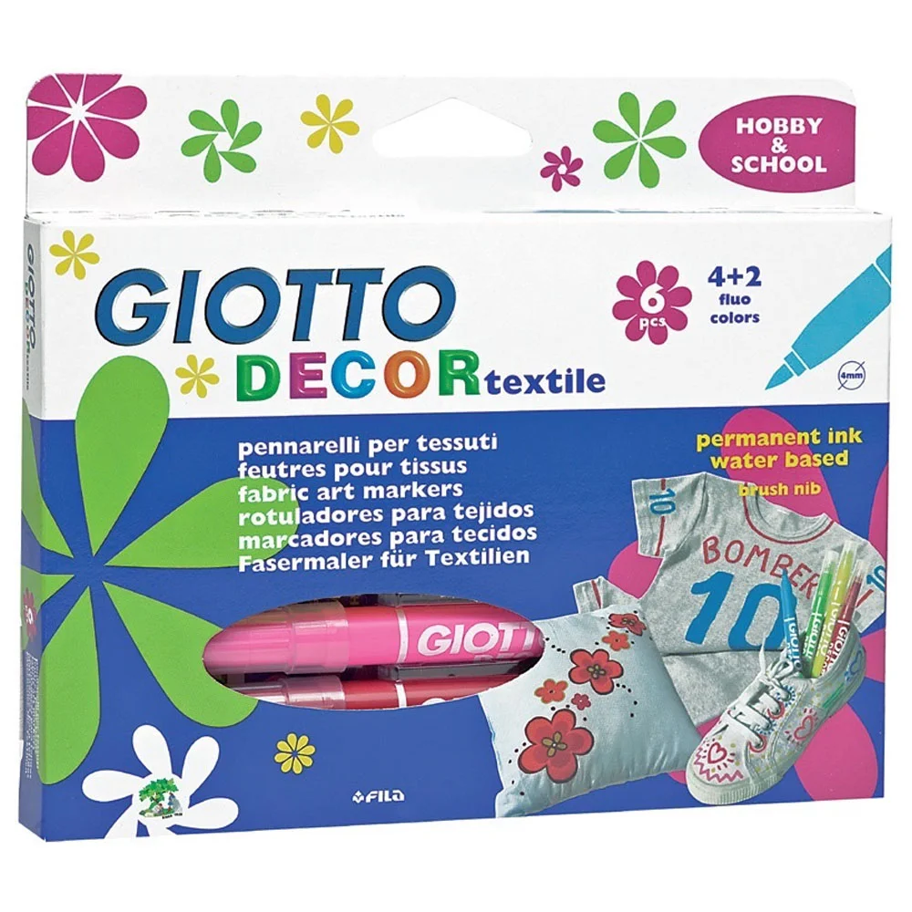 Giotto Keçeli Kalem Tekstil 6 Renk 494800