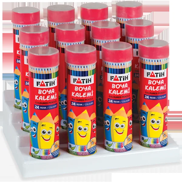 Fatih Kuru Boya Metal Tüp Kutu Tam Boy 24 Renk 33224