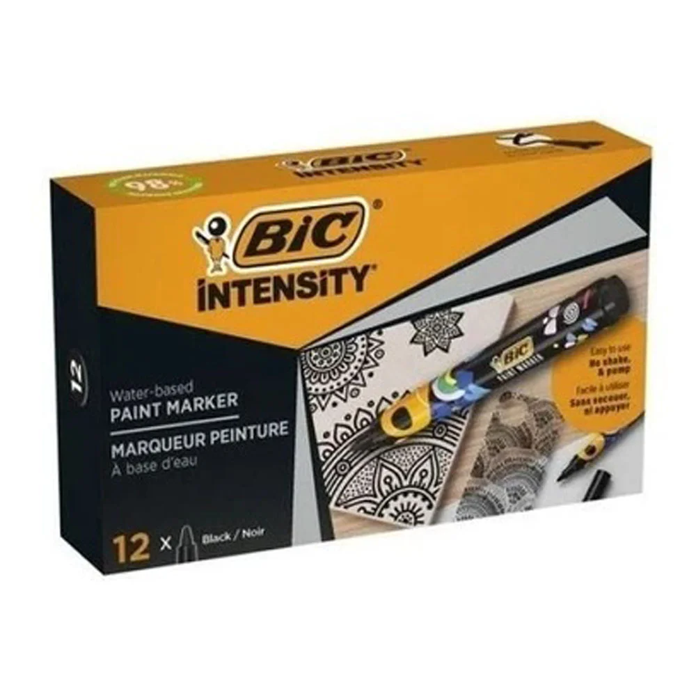 Bic Intensity Paint Marker 12Li Siyah 527477