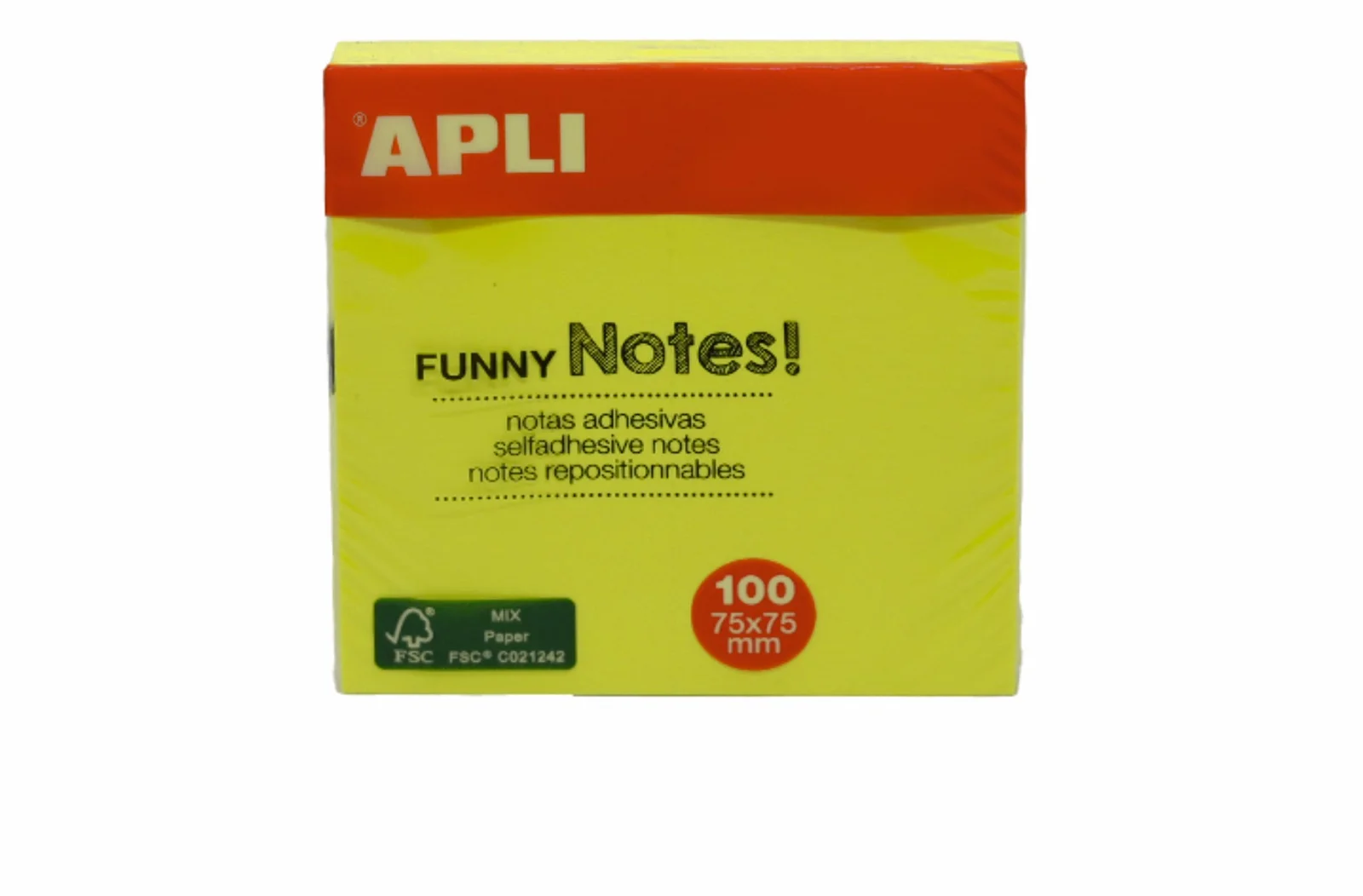 Aplı Yapışkanlı Not Kağıdı Sarı Funny 100 YP 75x75 11897