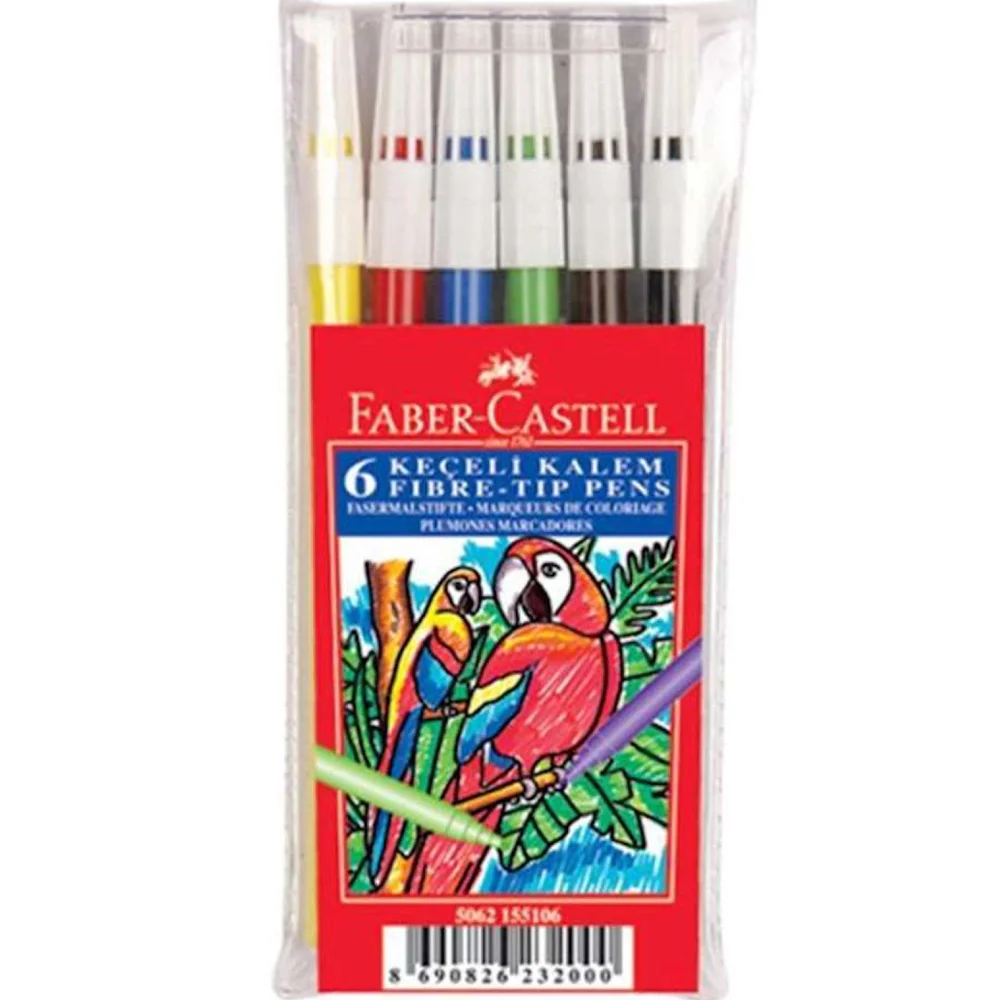 Faber-Castell Keçeli Kalem Yıkanabilir 6 Renk 5067 155106