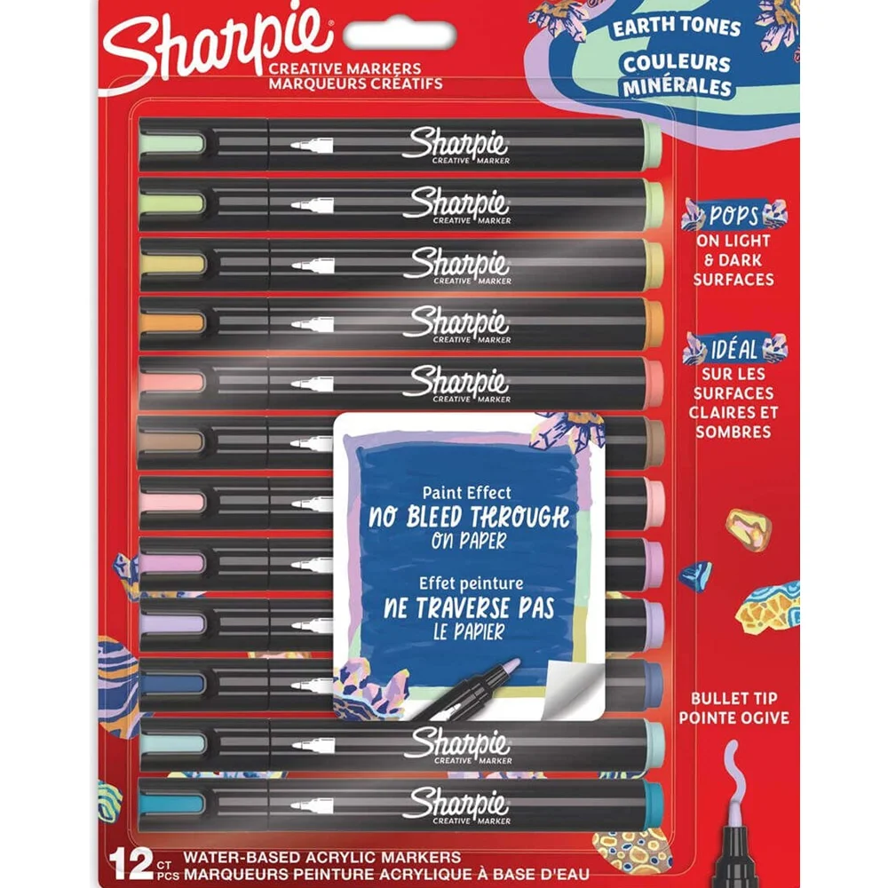 Sharpie Markör Akrilik Doğa Tonları Yuvarlak Uç 12 Li Bl Sh-2213421