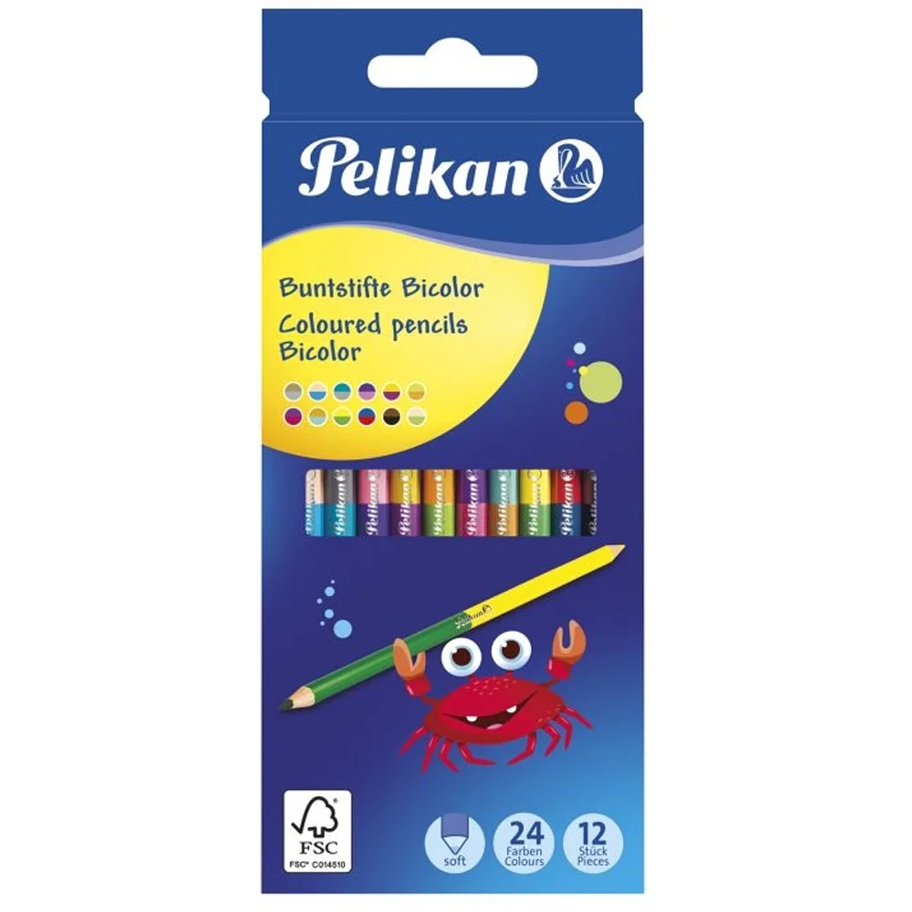Pelikan Kuru Boya Çift Uçlu 12 Li 700146