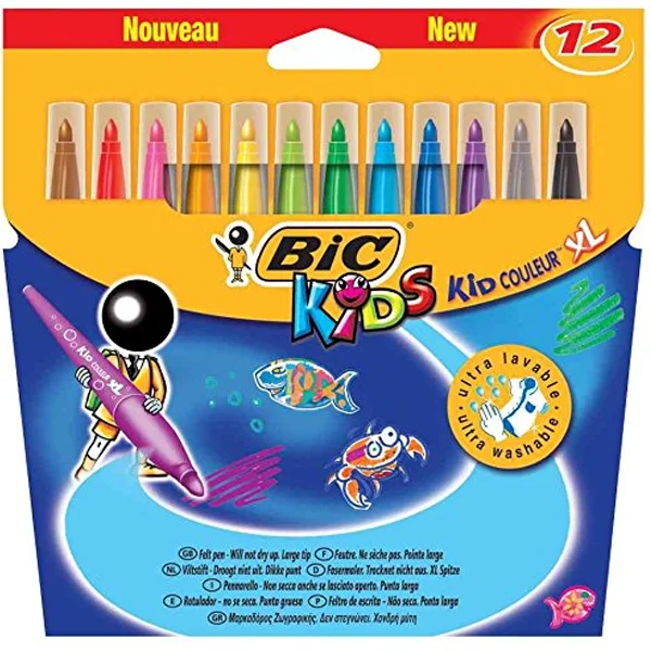Bic Keçeli Kalem Kids Couleur XL 12 Renk 828966