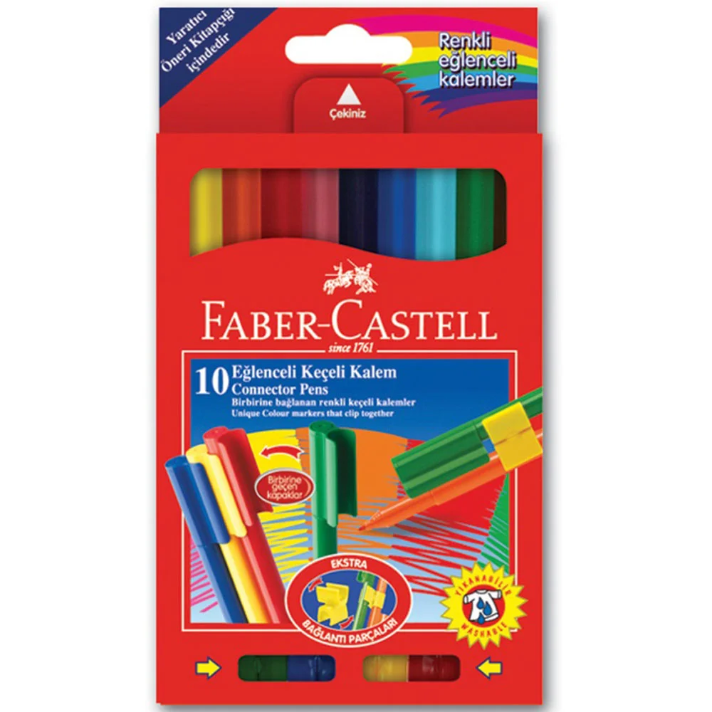Faber-Castell Keçeli Kalem Eğlenceli 10 Renk