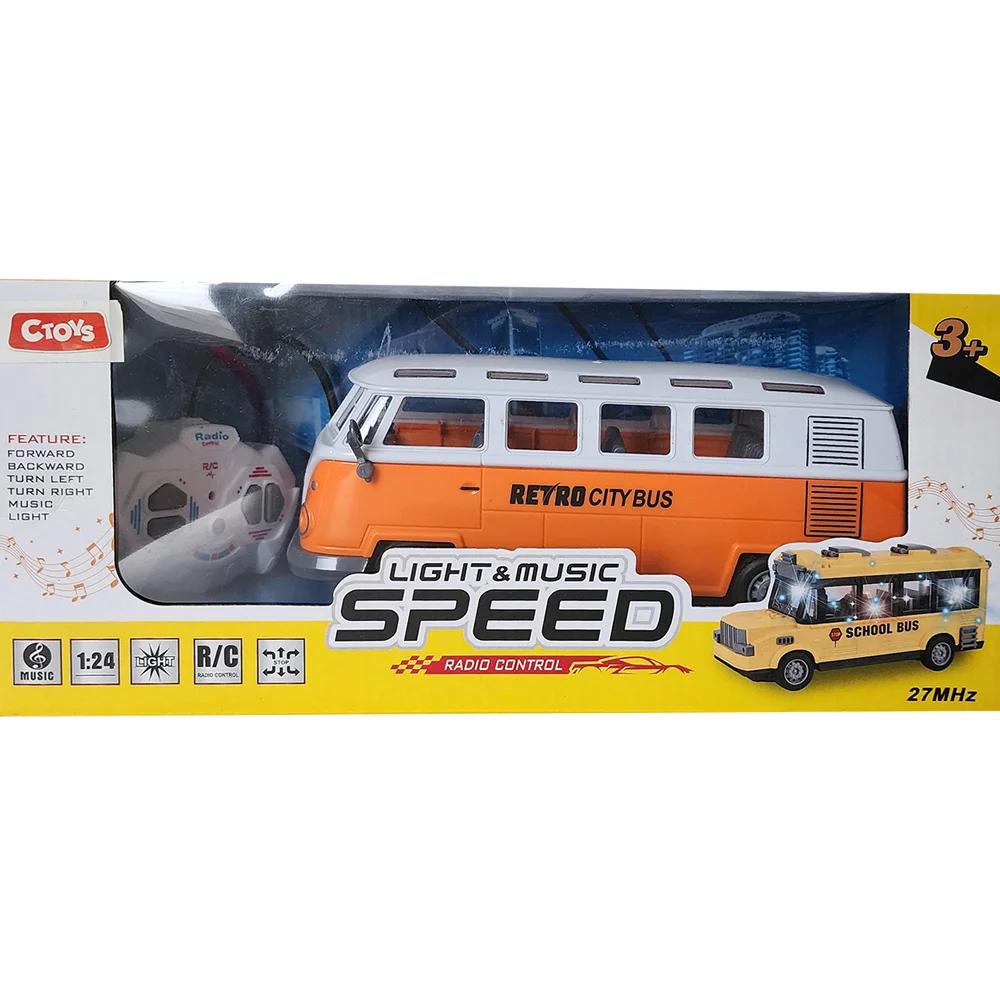 Ctoy&nbsp;Kumandalı&nbsp;Işıklı Sesli Otobüs&nbsp;ctoy-wl-168b
