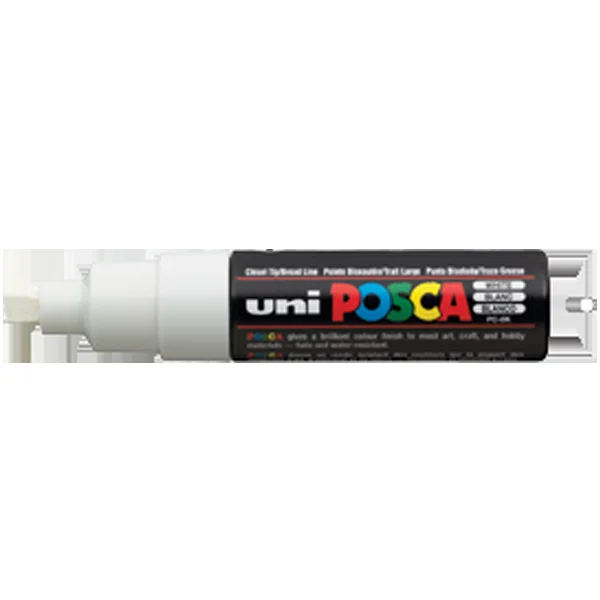 Uni-Ball Posca Markör Boyama Su Bazlı Poster 8.0 MM Beyaz PC-8K