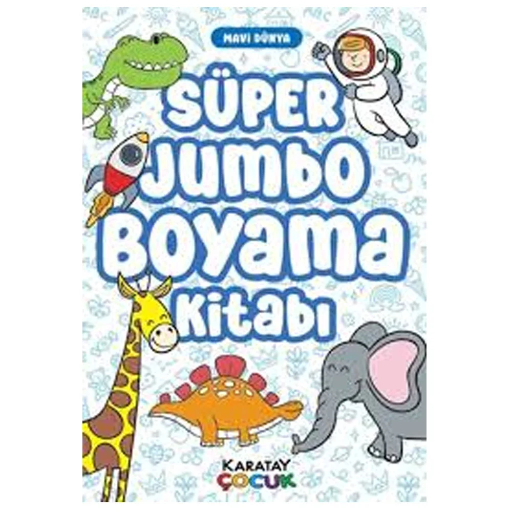 4E Süper Jumbo Boyama Kitabı- Mavi Dünya-128 Syf.