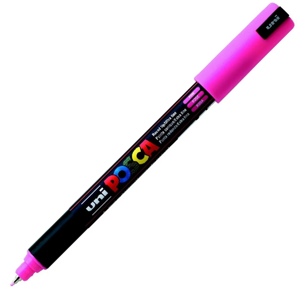 Uni-Ball Posca Markör Boyama Su Bazlı Poster 0.7 MM Pembe N PC-1MR