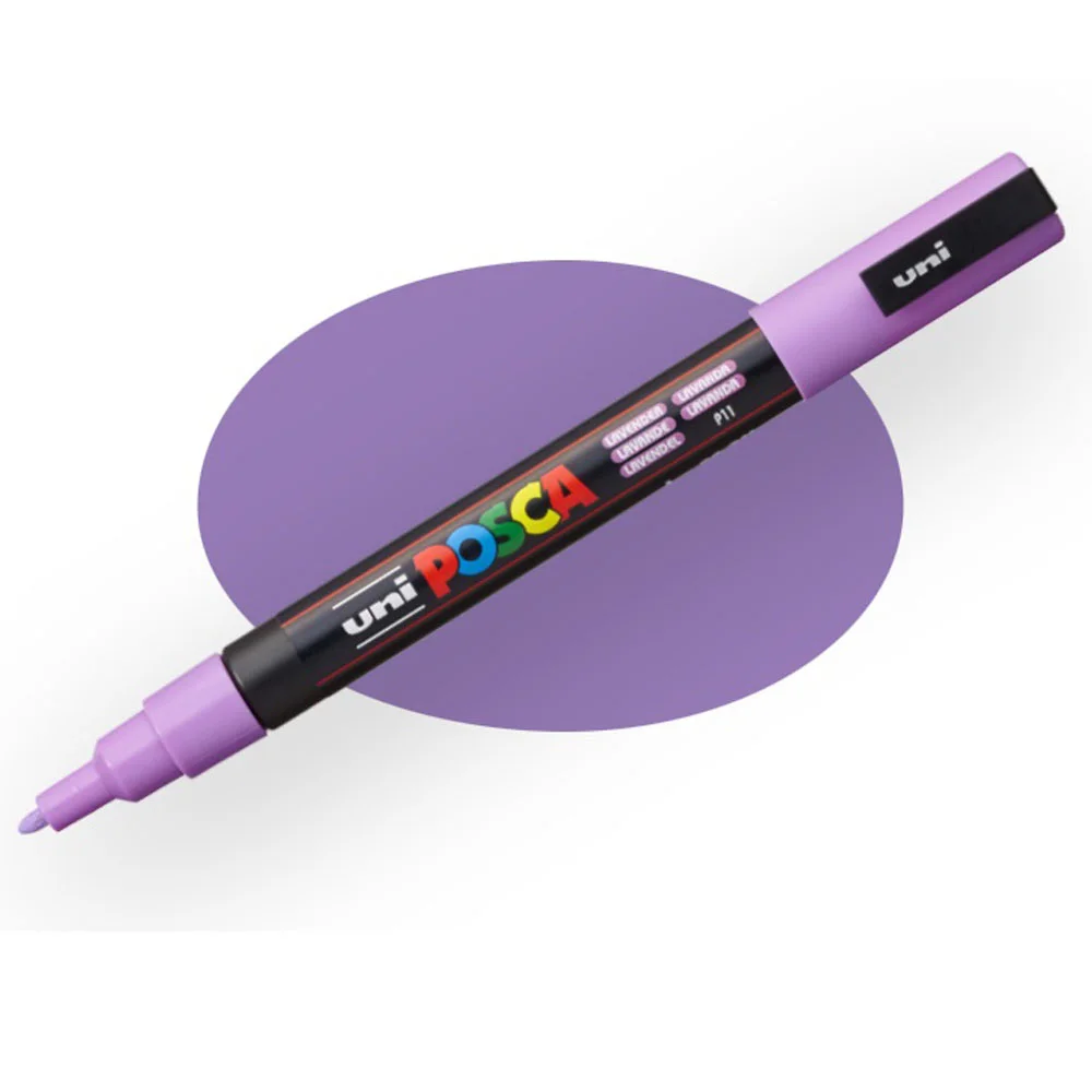 Uni-Ball Posca 0.9-1.3 Su Bazlı Boyama Markörü Lavanta N PC-3M