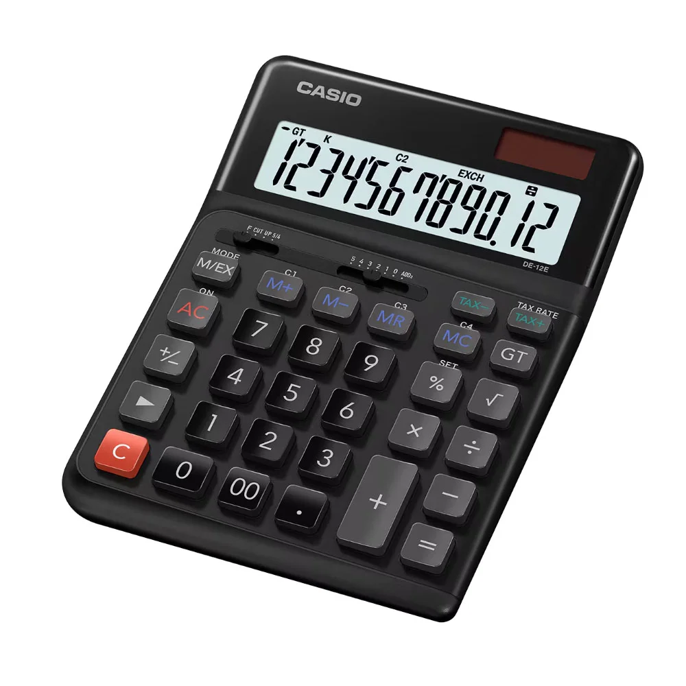 Casio Hesap Makinesi 12 Hane De-12e-bk Siyah