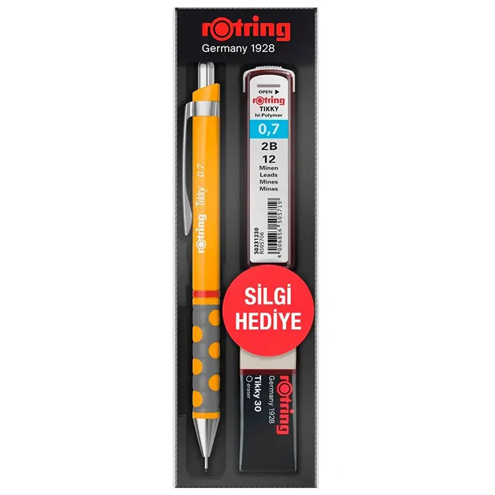 Rotring Okul Seti Tikky Rd 0.7+Min Silgi Hediyeli Mango Turuncu