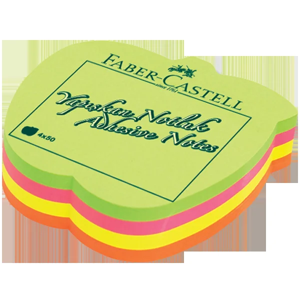 Faber-Castell Yapışkanlı Not Kağıdı Elma Şekilli 70x70 4 Renk 583039