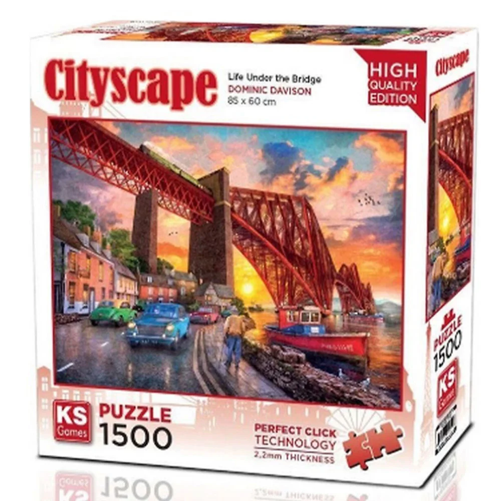 Ks Games Puzzle 1500 Parça Forth Bridge At Sunset 22039
