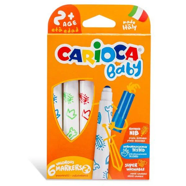 Carioca Keçeli Kalem Jumbo Bebek Süper Yıkanabilir 6 LI 42813