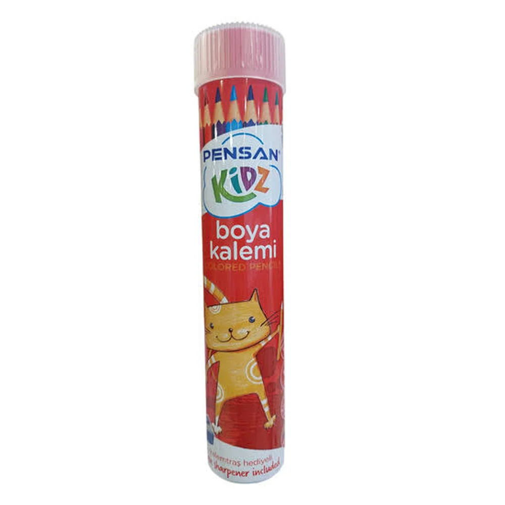 Pensan Kidz Kuru Boya Tüplü 12 Renk Tam Boy Pe98051tüp12