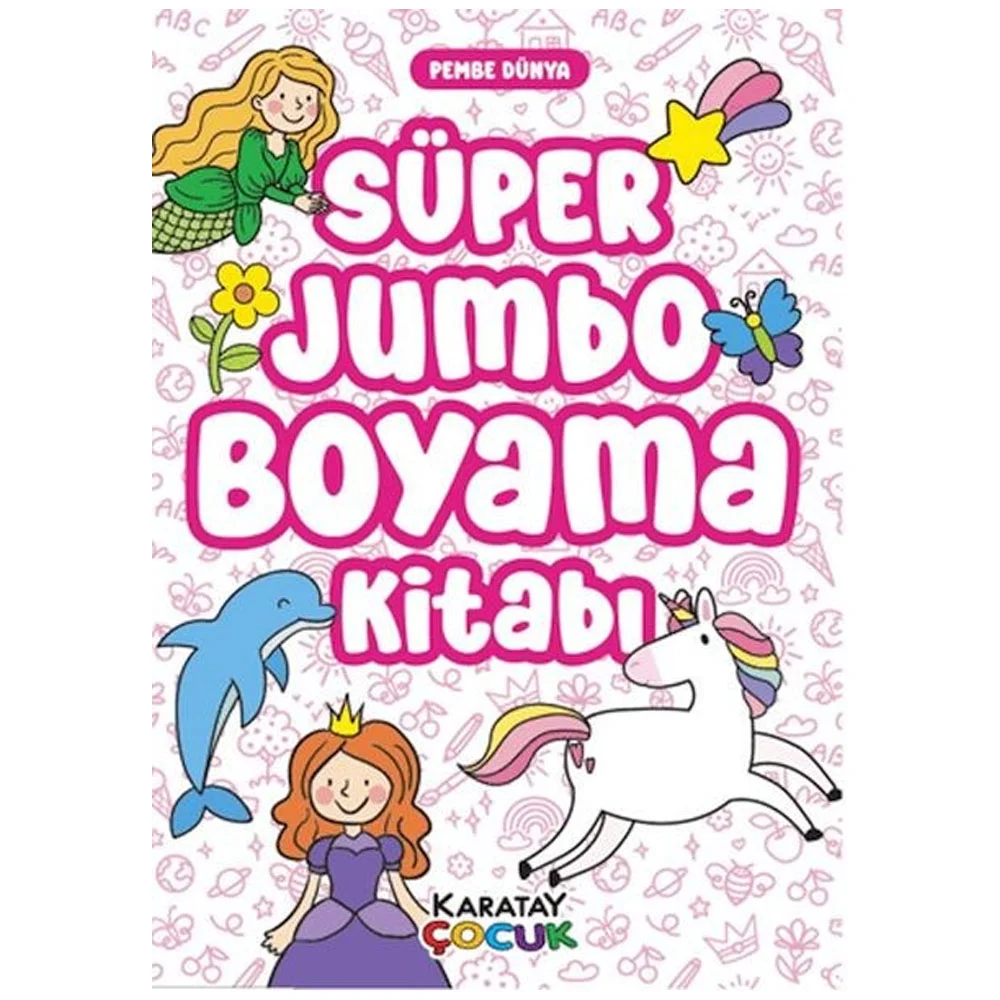 4E Süper Jumbo Boyama Kitabı- Pembe Dünya-128 Syf.