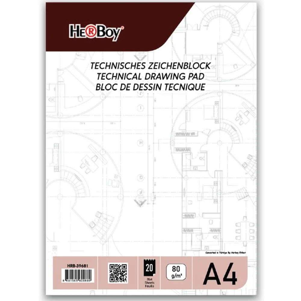 Herboy Teknik A4 20 Yp Dik Blok 80 Gr