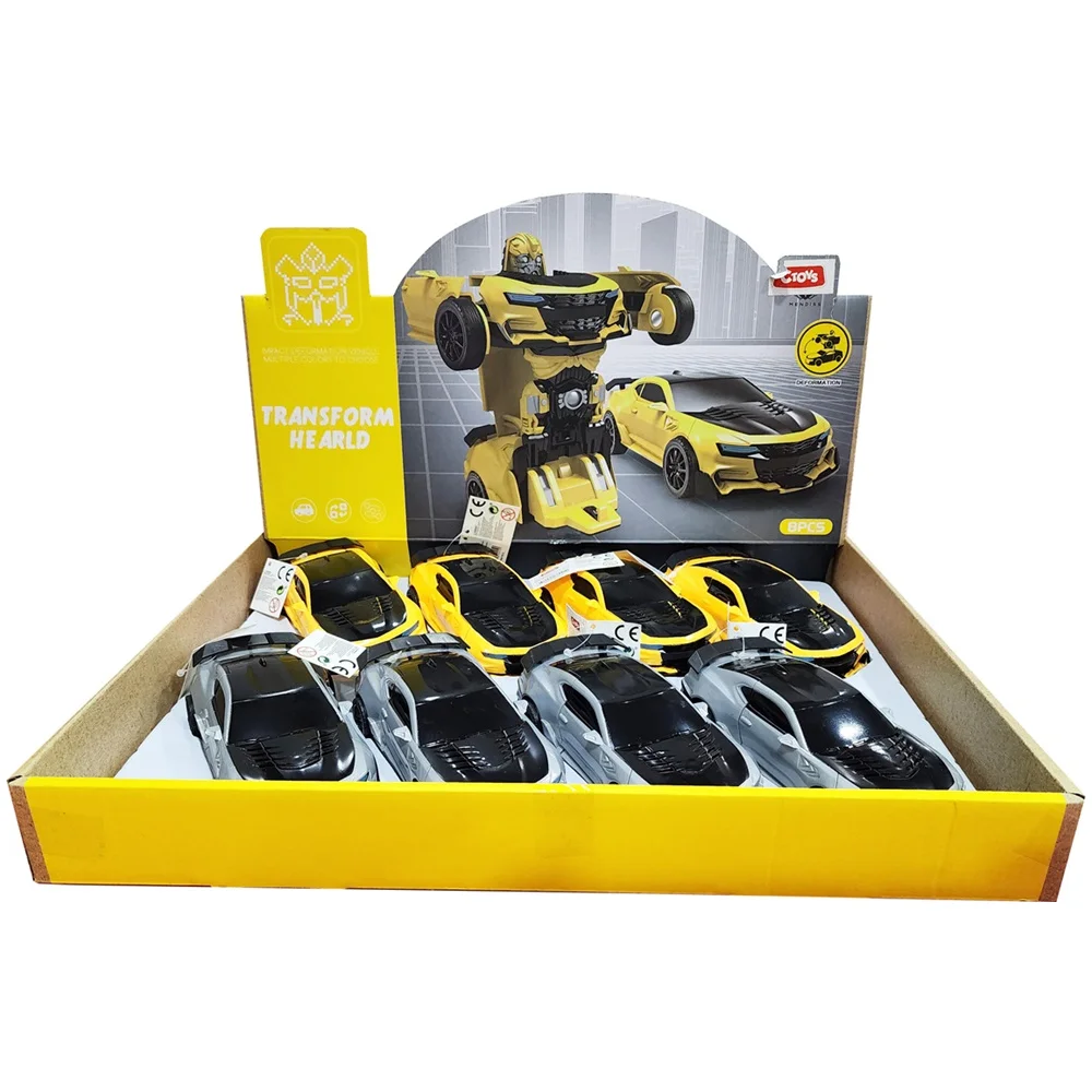 Ctoy Oyuncak&nbsp;Robota Dönüşebilen Araba 8Li Stant CTOY-333-3