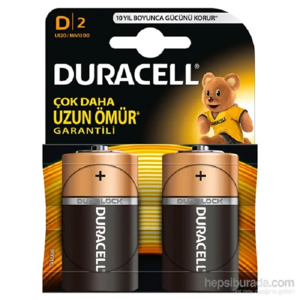 Duracell Alkalin Orta Boy Pil (C) 2 Lİ Kartela