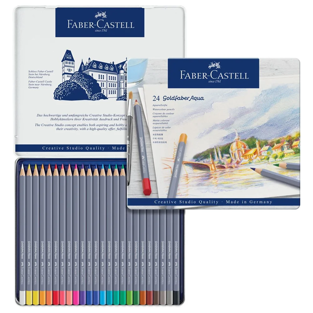 Faber-Castell Kuru Boya Kalemi Goldfaber Aqua Boya 24 Lü