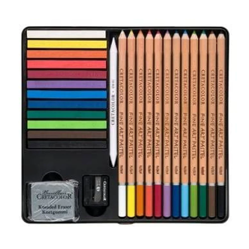 Cretacolor Pastel Basic Box Soft Pastel Başlangıç Seti 27 Parça Metal Kutu 47022
