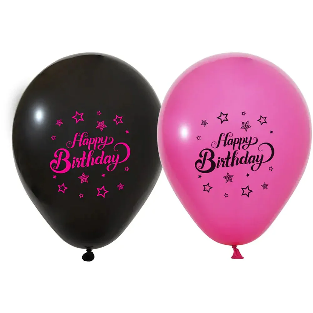 Balonevi Balon Makaron 1+1 Happy Birthday Baskılı 12" 9 Ad