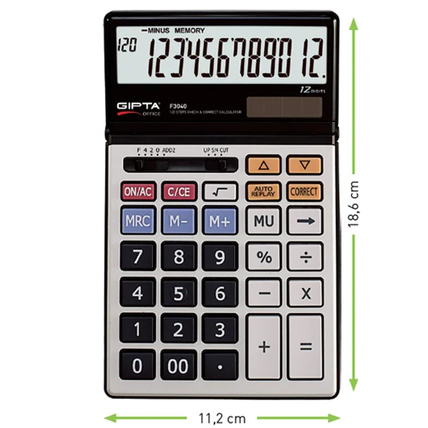 Gıpta Hesap Makinesi Masaüstü 12 Hane F3040
