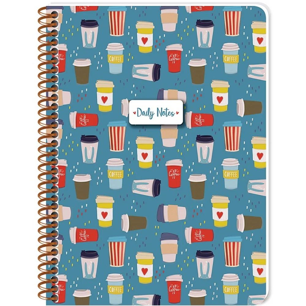 Keskin Color Defter Karton Kapak Spiralli Coffee 16,x22,5 80 YP Çiz.