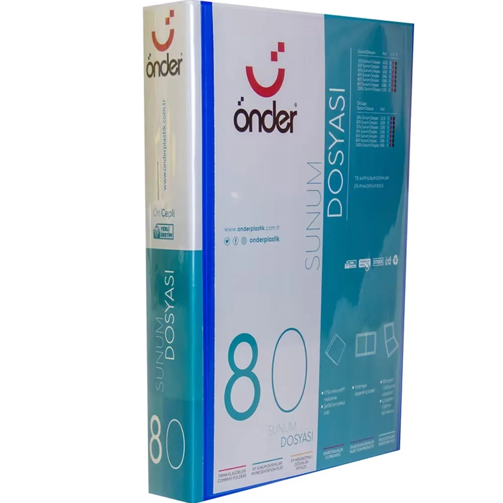 Önder Sunum Dosyası PP 80 Li Ön Cepli Mavi 1280-1