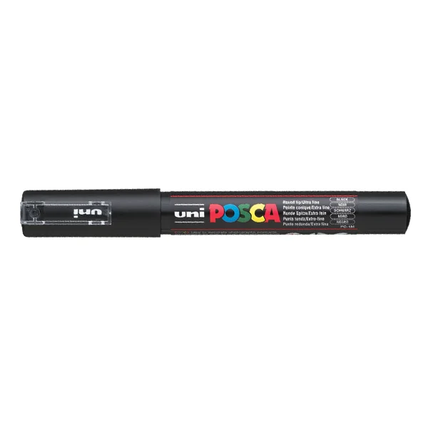 Uni-Ball Posca Markör Boyama Su Bazlı Poster 0.7 MM Siyah PC-1M