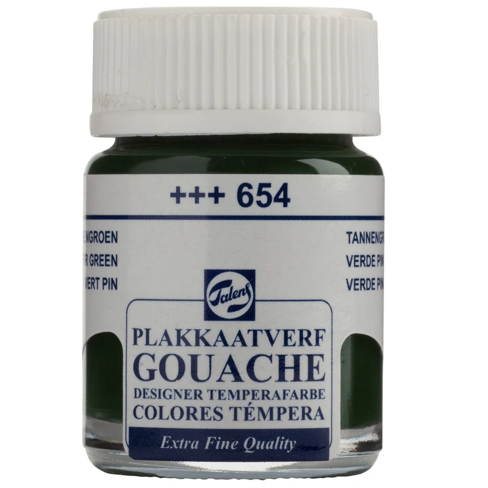 Talens Gouache Extra Fine Quality Bottle 16 Ml Fir Green 654