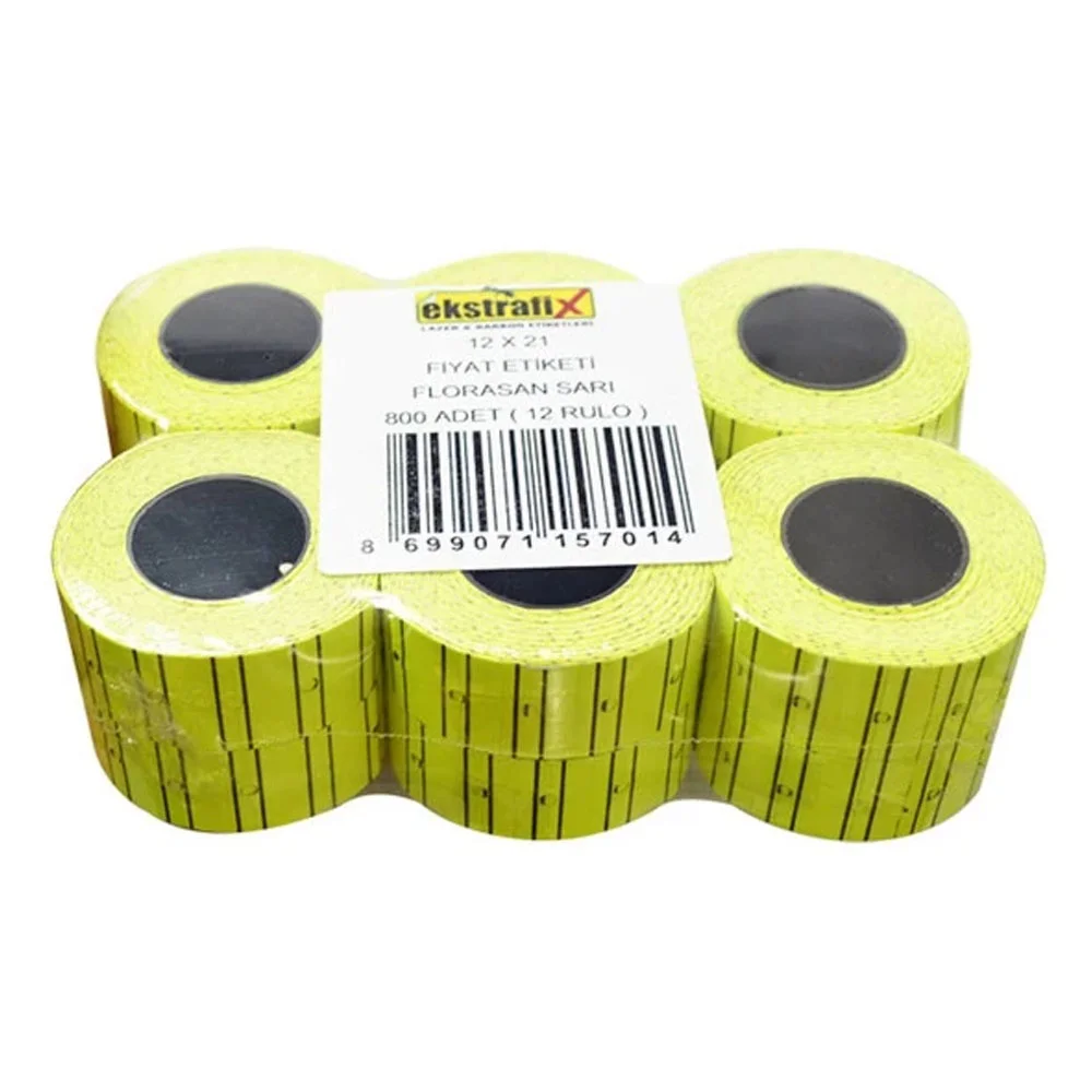 Ekstrafix Fiyat Etiketi 12x21 Florasan Sarı