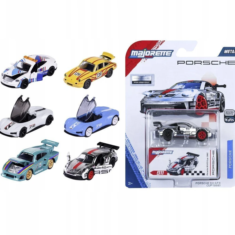 Majorette Porsche Deluxe Cars&nbsp; 6 Asst