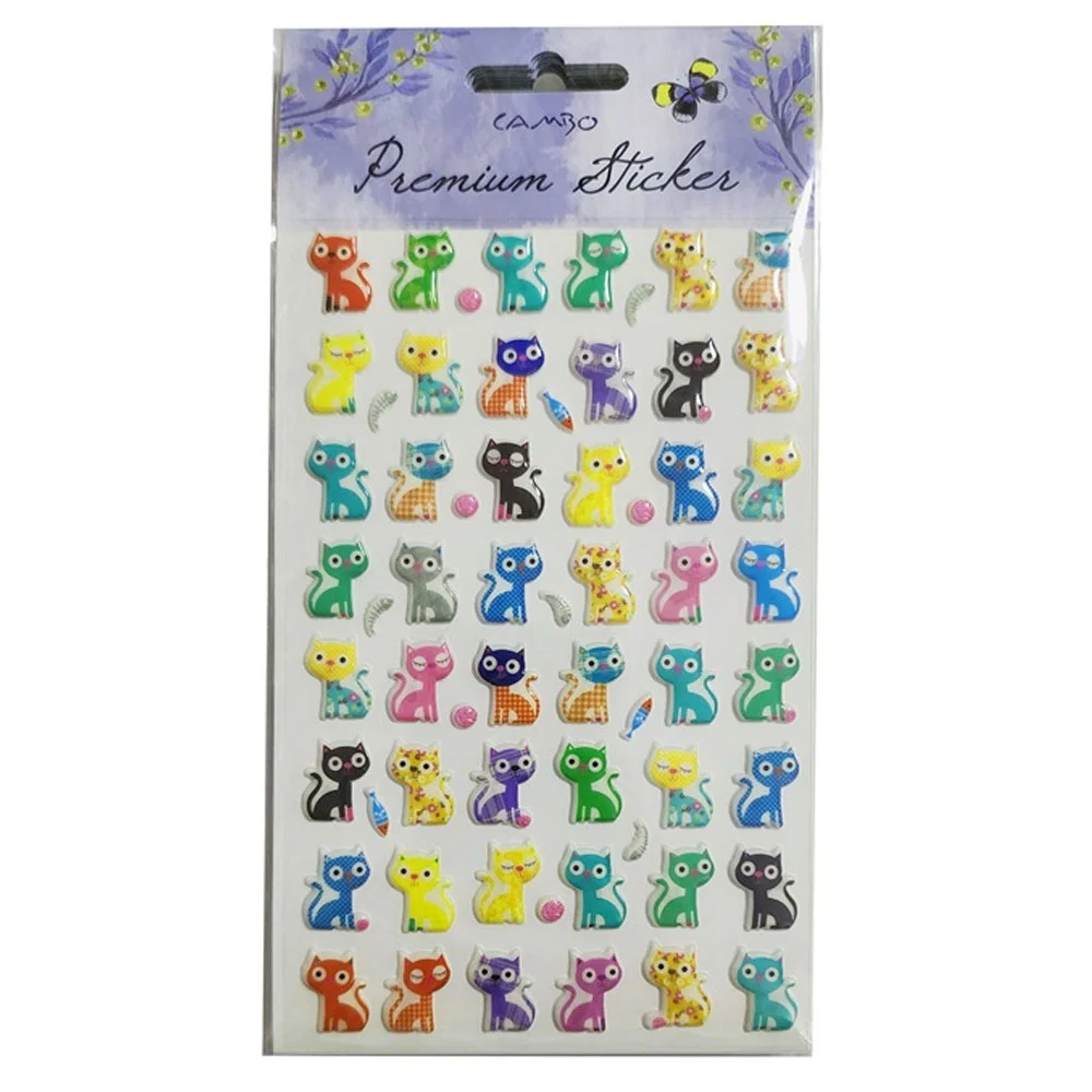 Bu-Bu Puf Balıklı Kedi Sticker