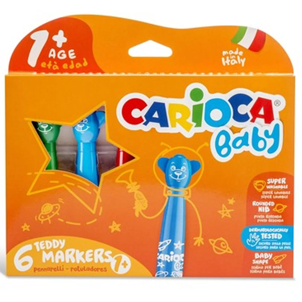 Carioca Keçeli Kalem Teddy Jumbo Bebek 6 LI 42815