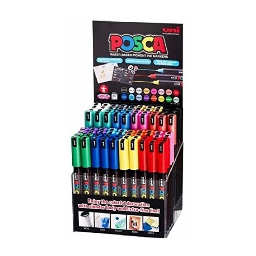 Uni-Ball Posca Markör 0.7 Su Bazlı Poster 80 Li Set
