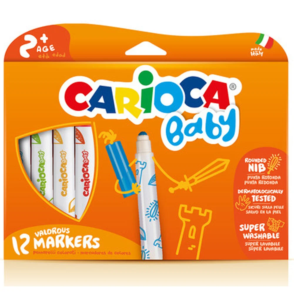Carioca Keçeli Kalem Jumbo Bebek Süper Yıkanabilir 12 Li 42814