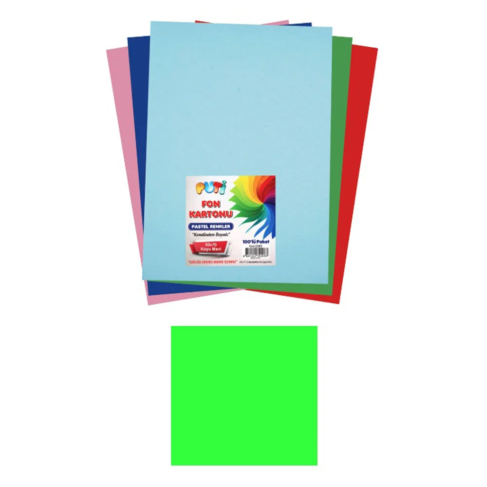 Puti Fon Kartonu 50x70 100 Lü Yeşil