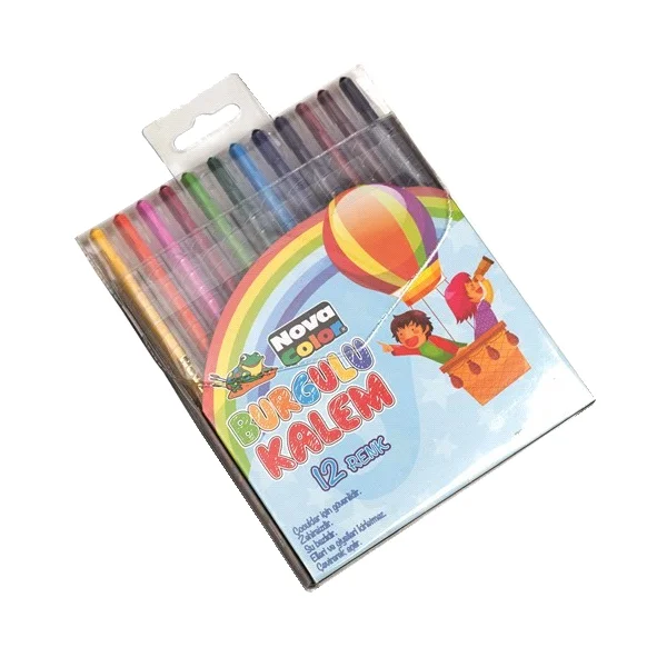 Nova Color Mum Pastel Boya Silinebilir Yuvarlak 12 Renk NC-2122