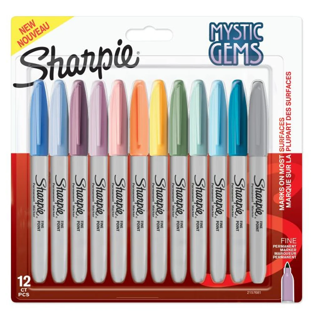 Sharpie Markör Permanent Fine MyStic Gems 12 Li Bls