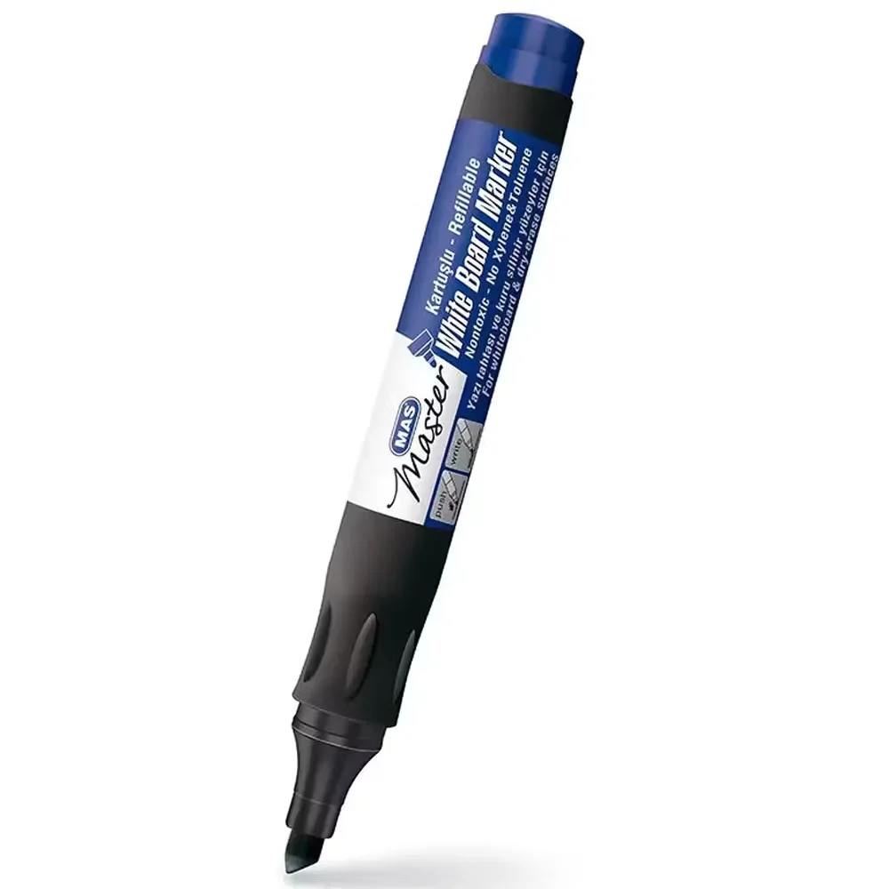 Mas Whiteboard Marker Kartuşlu Tip Mavi 6412