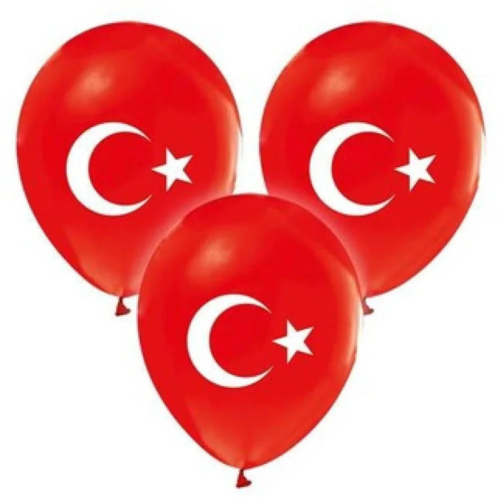 Balonevi Balon 1+1 Ayyıldız Baskılı 12" 50 Li