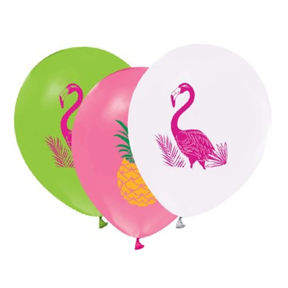 Balonevi Balon 2+1 Flamingo Baskılı 12" 8 Li