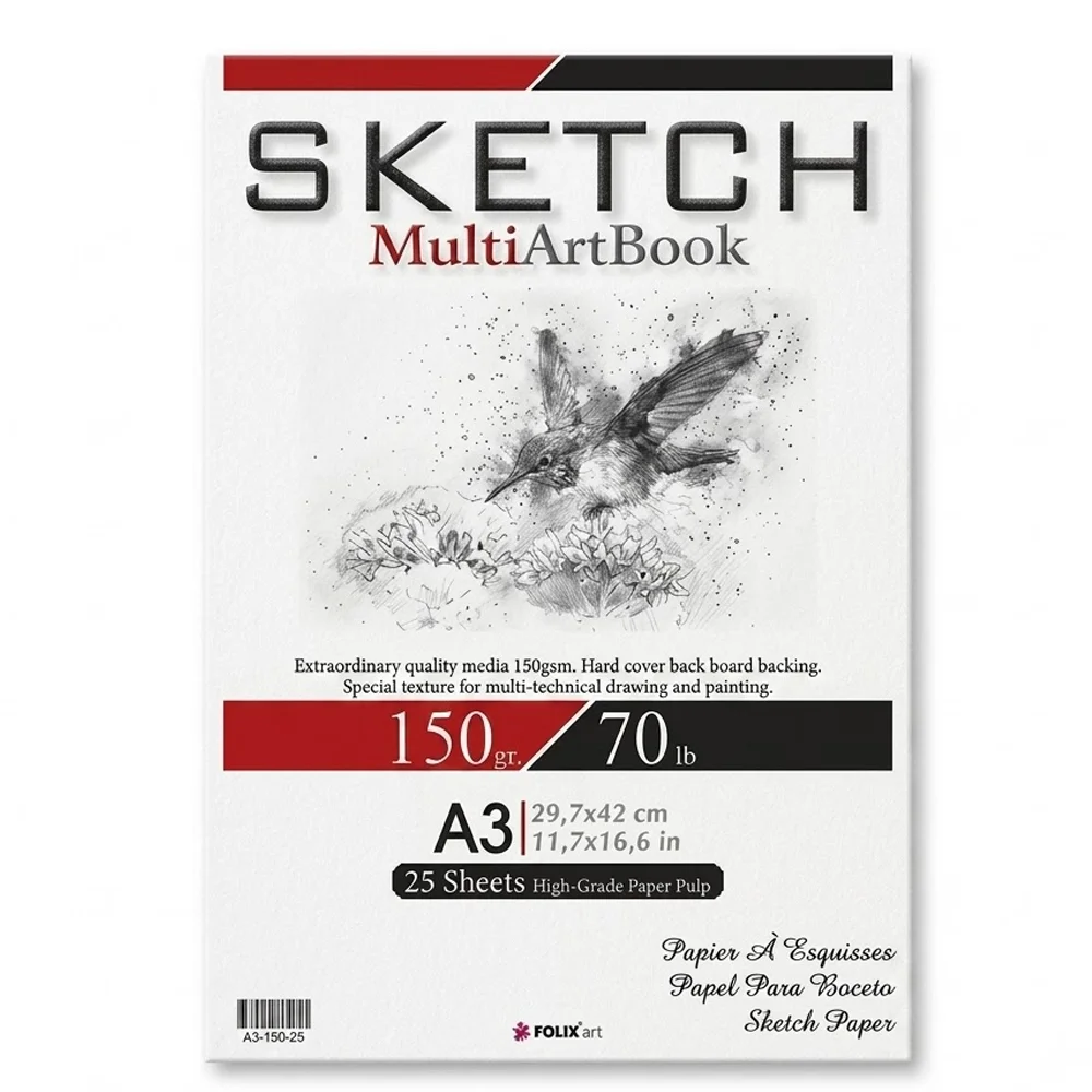 Folix Sketch Multi Art 150 Gr A3 25 Yp.Defter