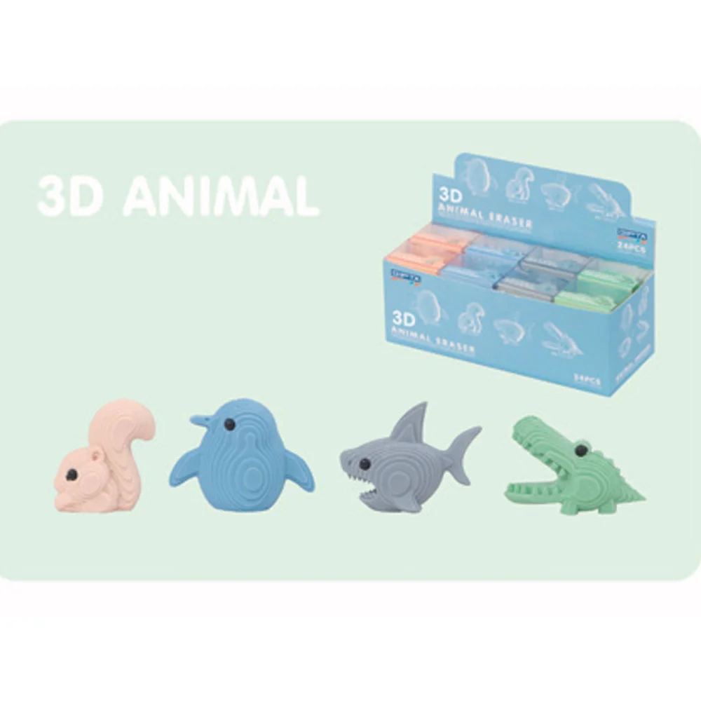 Gıpta Silgi 3D Animals 24 Lü K235500