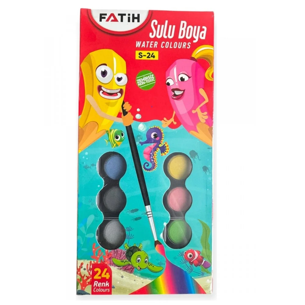 Fatih Sulu Boya 24 Renk Bıg Size S-24