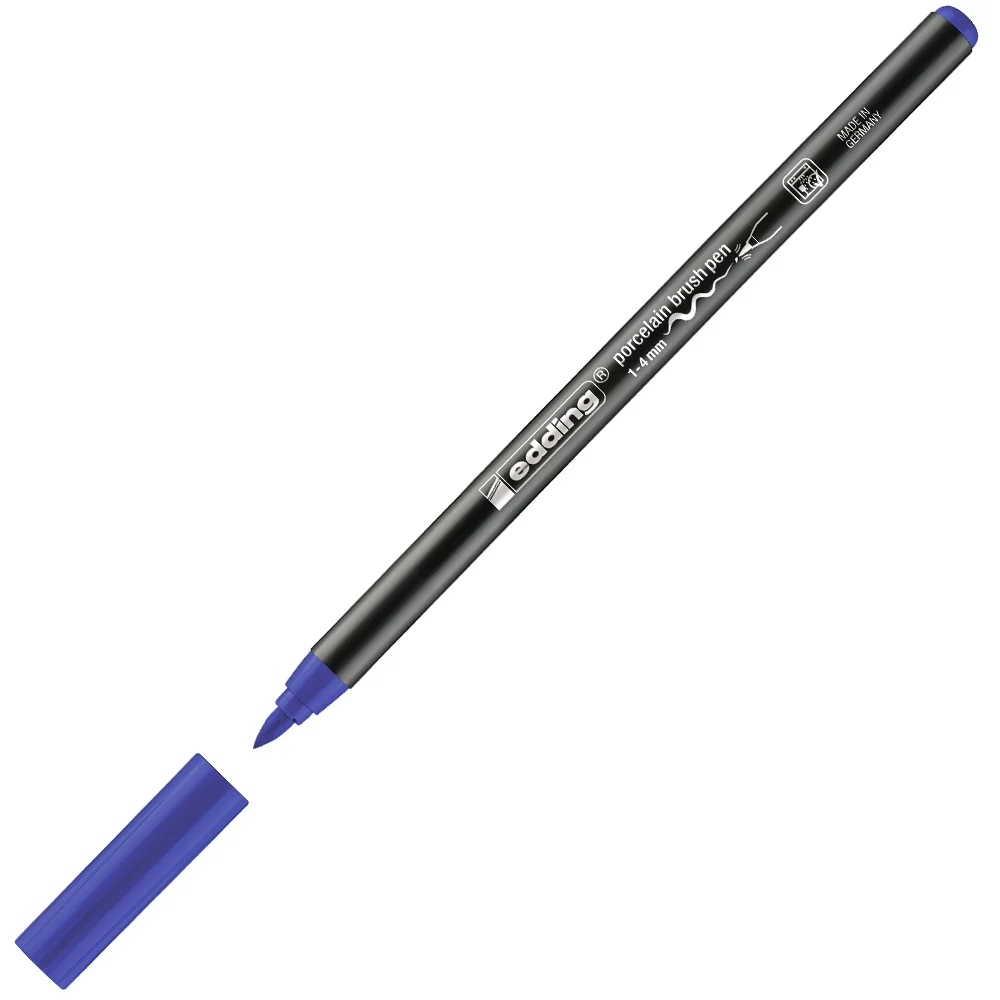 Edding Porselen Kalemi Fırça Uçlu 1-4 MM Mavi 4200